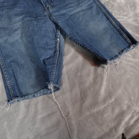 Vintage Wrangler Denim Cut Off Shorts Mens 34 (Fits 32x11) Western USA Made 60s - Picture 6 of 12